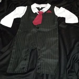 Baby Boy Pin Striped Romper